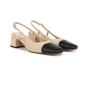 Sam Edelman Terra Beige and Black Slingback Heels 10